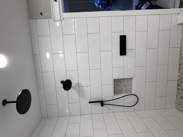 New Shower Fixture Installation for Bathroom Remodel Project in Naperville, IL